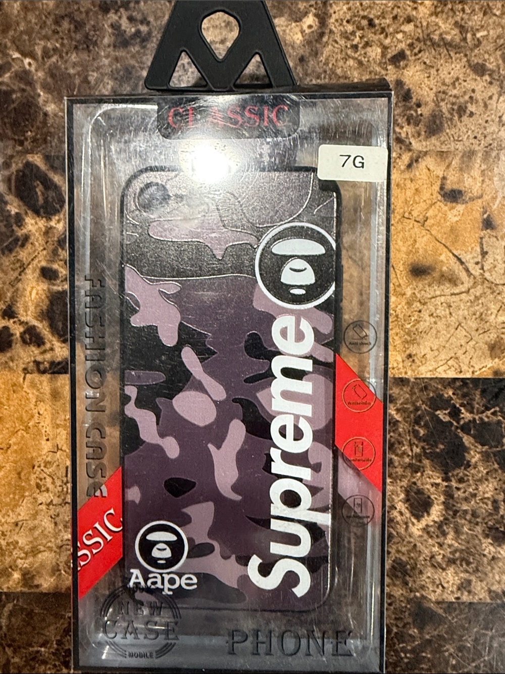 Supreme Purple Camouflage Aape Phone Case